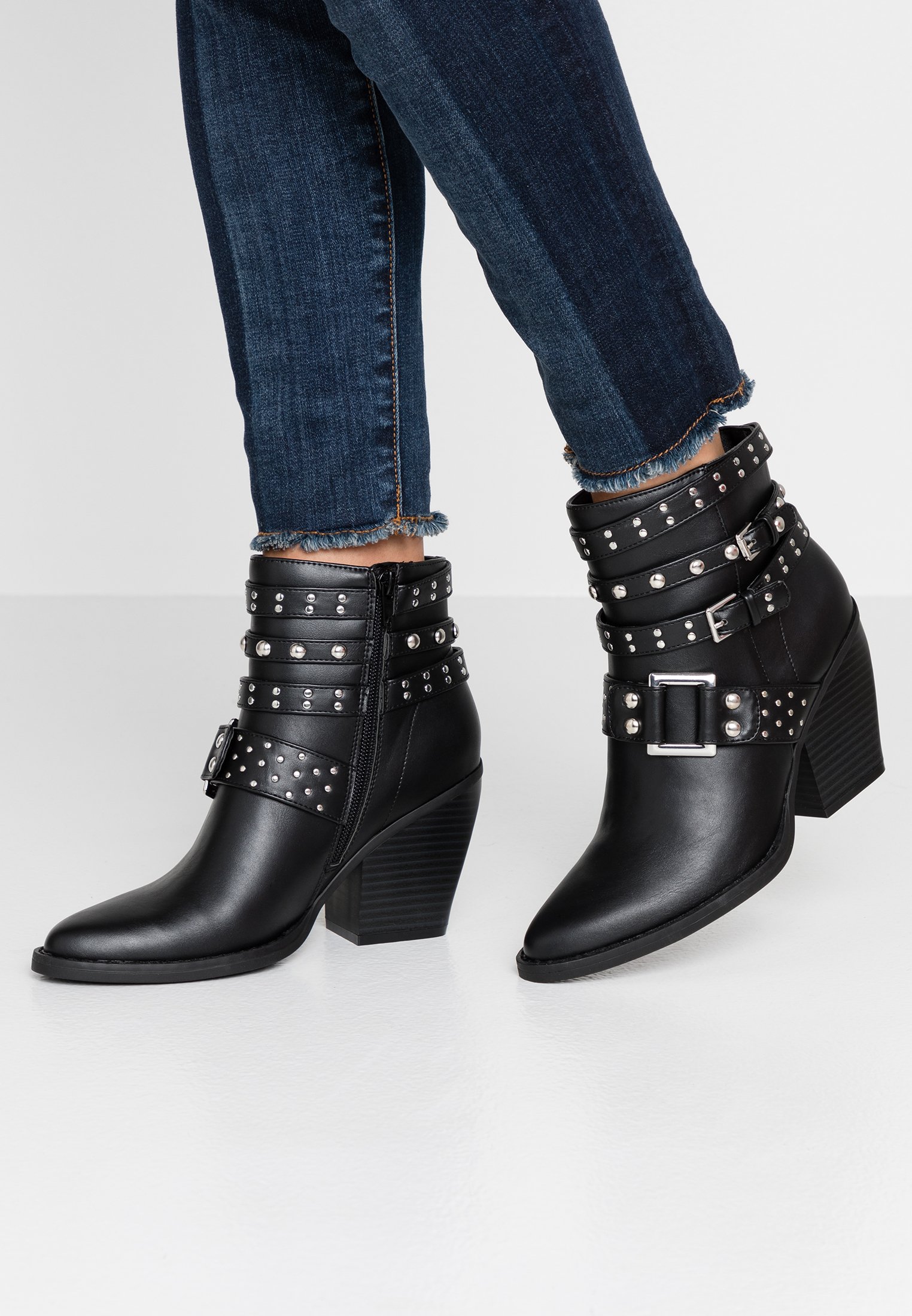 Madden Girl KALLEB - Enkellaarsjes met hoge hak - black paris/Zwart -  Zalando.nl