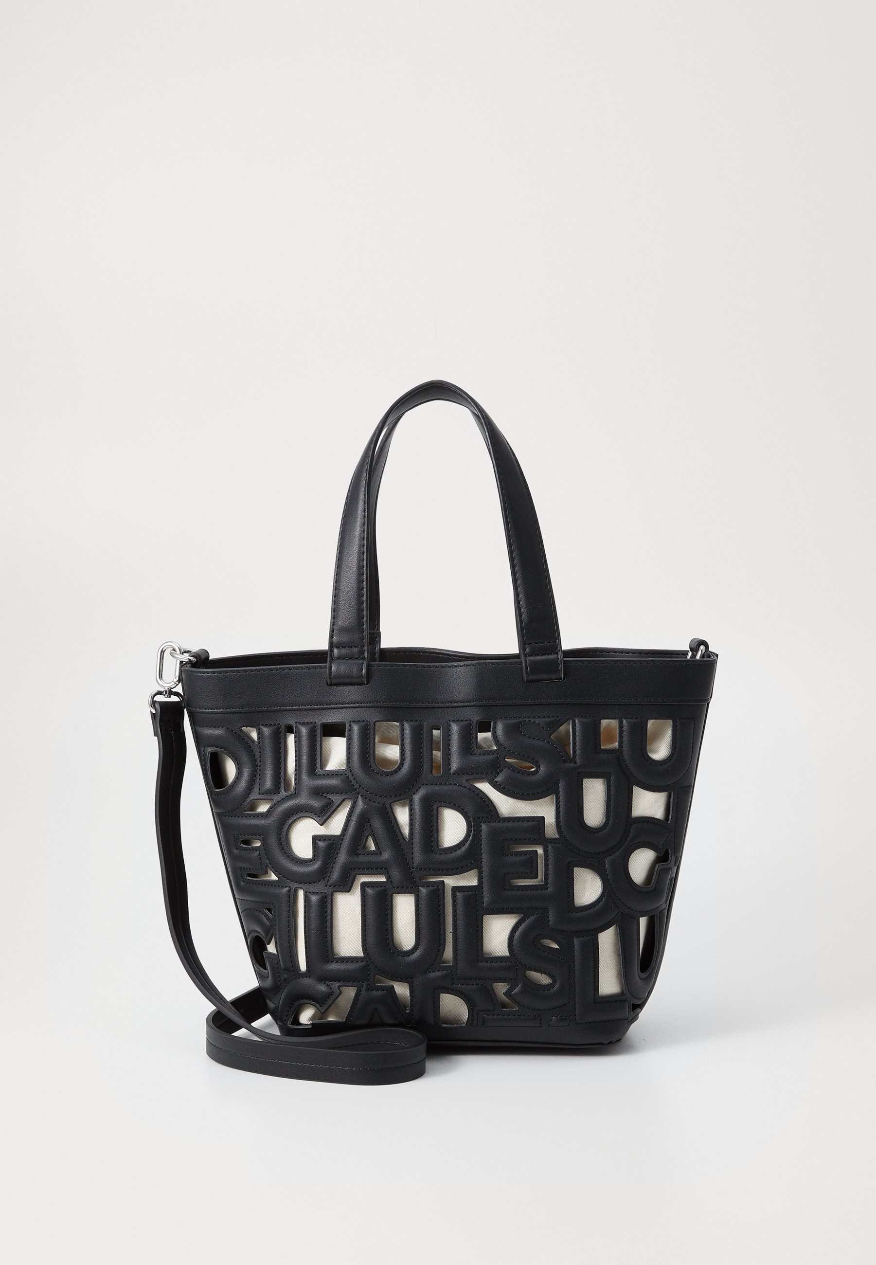 Borsa A Mano Desigual In Pelle Sintetica - Nero, Con Stampa Farfalla, Tracolla Rimovibile - Foto 7