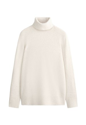 OYSHO, OVERSIZED HIGH-NECK JUMPER - Pullover - pale beige melange