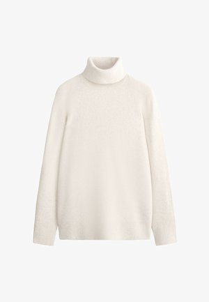OYSHO, OVERSIZED HIGH-NECK JUMPER - Pullover - pale beige melange