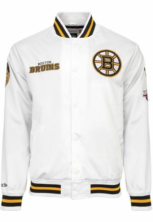Mitchell & Ness CITY COLLECTION  BOSTON BRUINS - Giubbotto Bomber - white