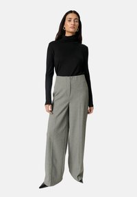 Soaked in Luxury SLLILU WIDE LONG - Housut - grey melange suiting