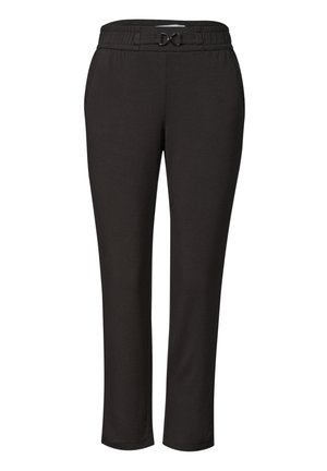 Street One, SLIM LEG HOSE MIT SCHNALLENDETAIL - Pantalon classique - black coffee