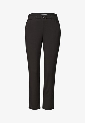 Street One, SLIM LEG HOSE MIT SCHNALLENDETAIL - Pantalon classique - black coffee