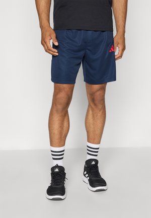 TIRO - Sports shorts - collegiate navy/bright yellow/better scarlet