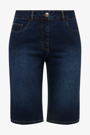 Angel of Style, MID WAIST BERMUDA WITH STRETCH - Shorts vaqueros - dark blue