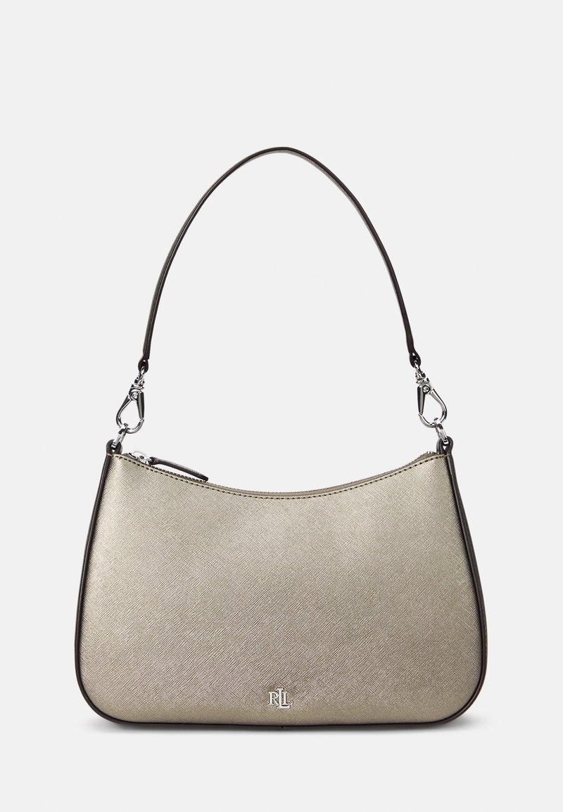 Lauren Ralph Lauren CROSSHATCH LEATHER MEDIUM DANNI BAG - Kézitáska - pewter