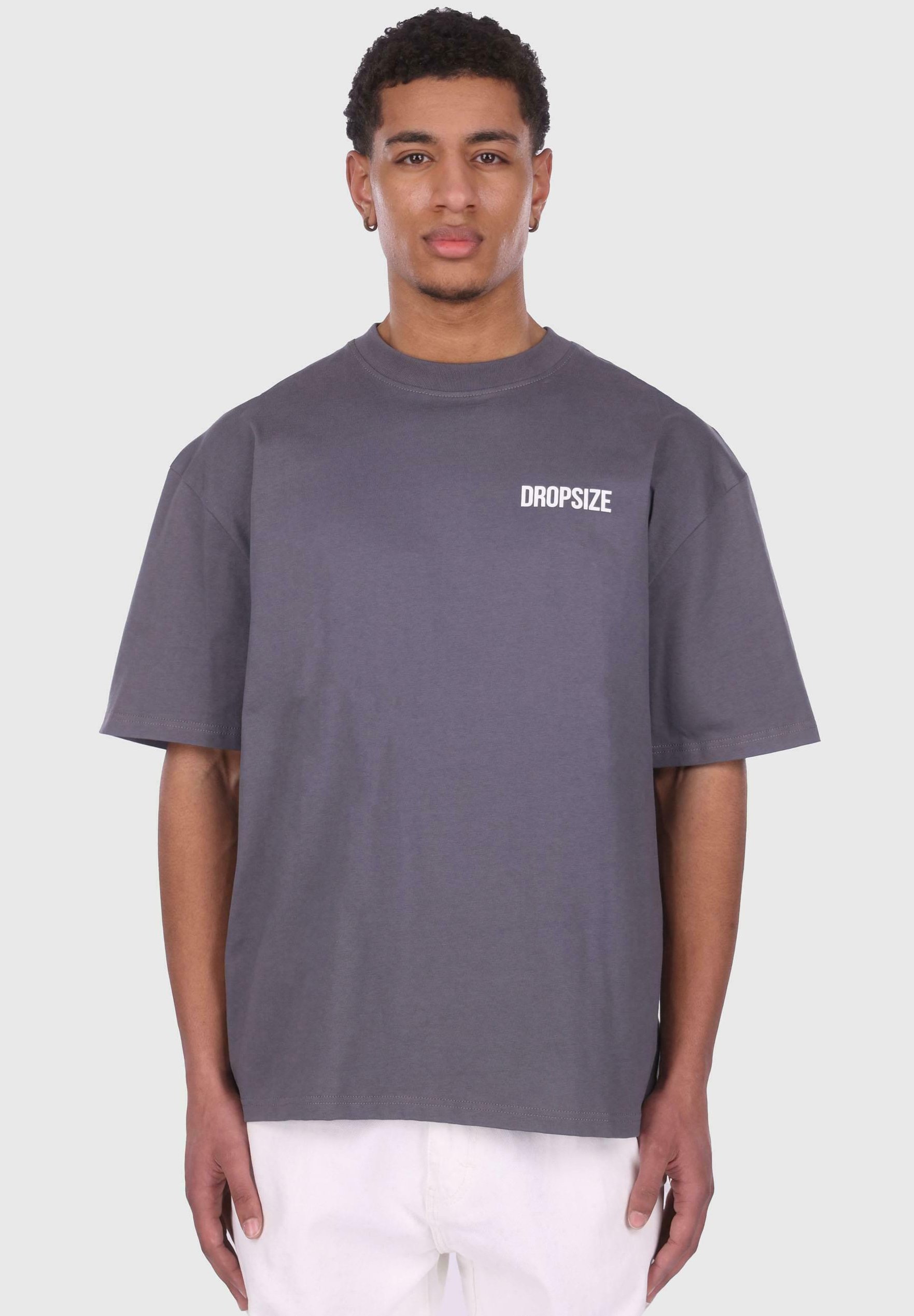 Dropsize HEAVY HEAVEN DOVE - Print T-shirt - steel grey/grey