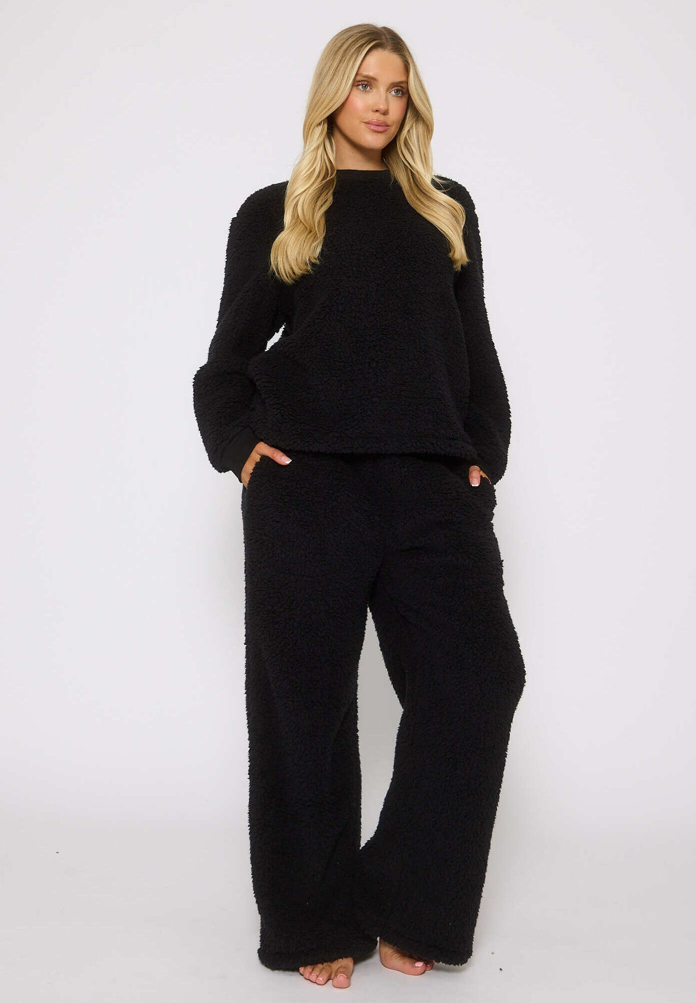 Loungeable BORG LOUNGE SET Pyjama black/zwart