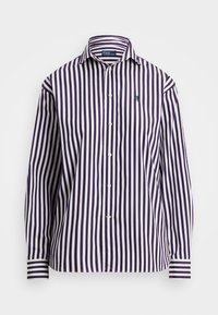 RELAXED FIT STRIPED COTTON SHIRT - Pogājama blūze - bright purple/white