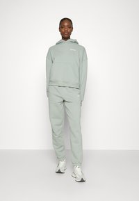 New Balance LINEAR HERITAGE BRUSHED BACK - Mikina s kapucí - juniper