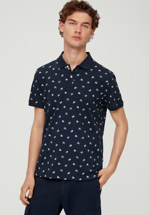 MIT ALLOVER-PRINT - Poloshirt - navy
