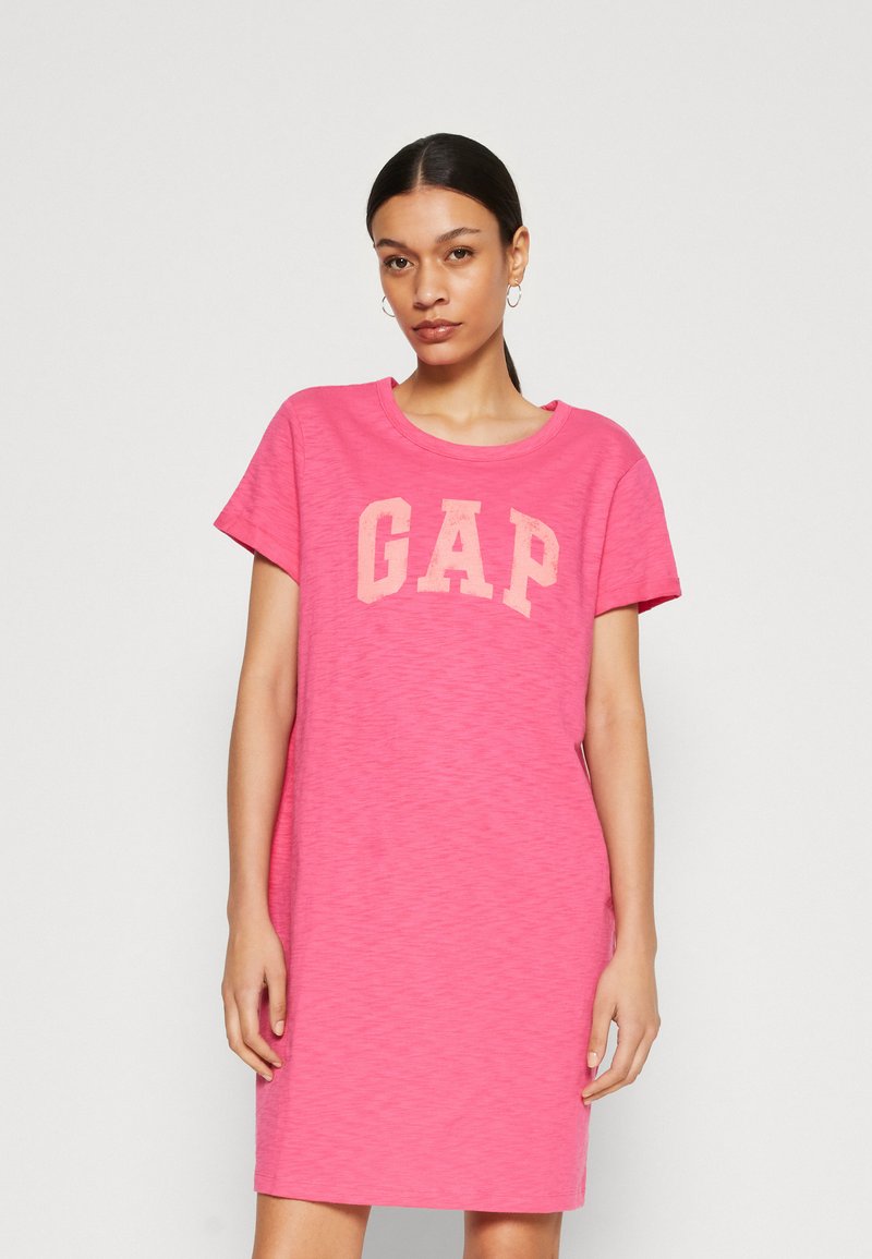 GAP LOGO DRESS Jerseyjurk palm springs pink/neonroze Zalando.nl
