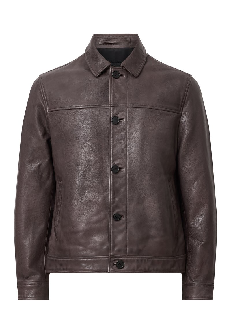 AllSaints Leren jas bruin