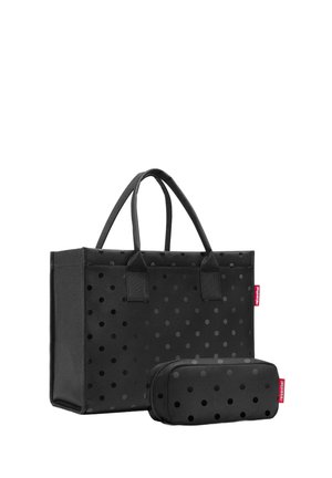 DAILY SHOPPER - Shopping bag - glossy dots black
