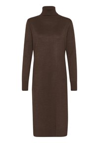 MILA ROLL NECK - Džemperkleita - dark oak melange