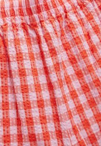 TEXTURED GINGHAM WIDE LEG - Kelnės - pink red