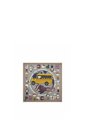 Yellow school bus with Snoopy and Woodstock inside, surrounded by Peanuts characters and letters, with "Back to School Edition" text.