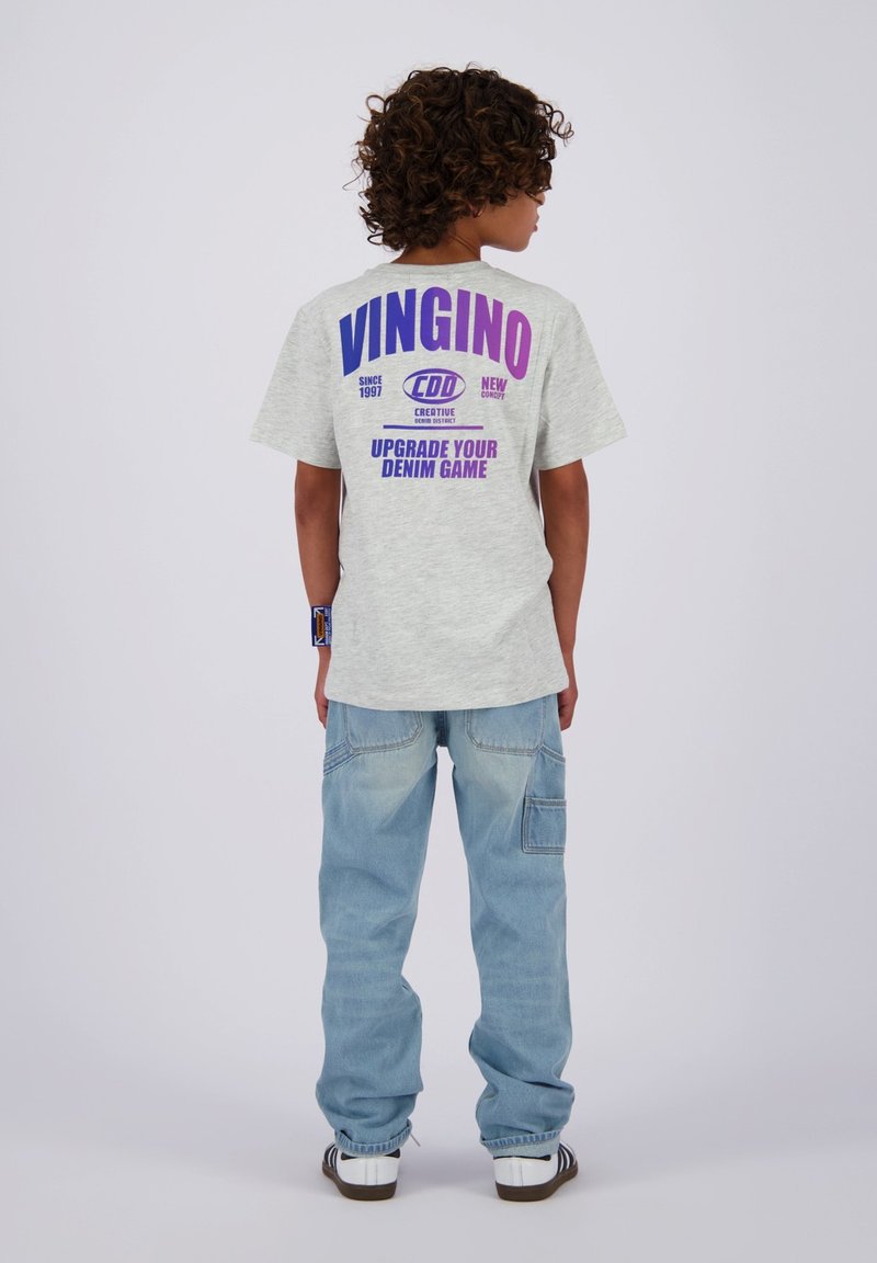 Vingino Jenim T-Shirt Ragazzi - Grigio Mélange, 100% Cotone, Lavabile In Lavatrice