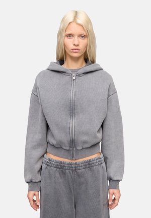 Sweater met rits - slate grey