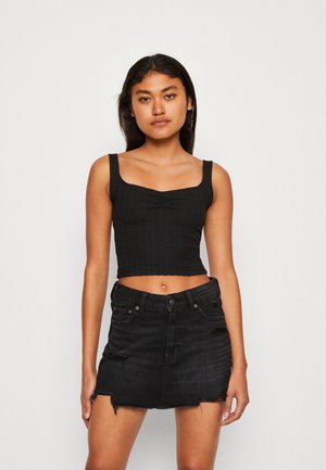 American Eagle CINCH FRONT TANK - Μπλούζα - black