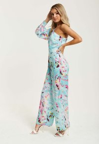 Liquorish ABSTRACT PRINT ONE SHOULDER - Jumpsuit - blue