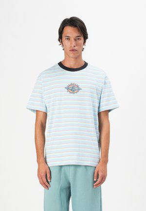 RAW ENERGY STRIPEY TEE UNISEX - Print T-shirt - blue wind