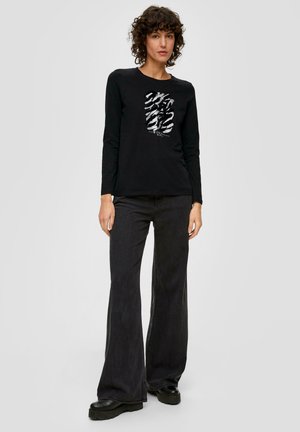 MIT EFFEKTPRINT - Langarmshirt - schwarz