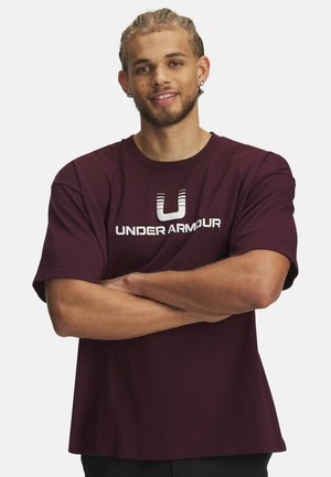 Under Armour U LOGO HEAVYWEIGHT - Print T-shirt - dark maroon