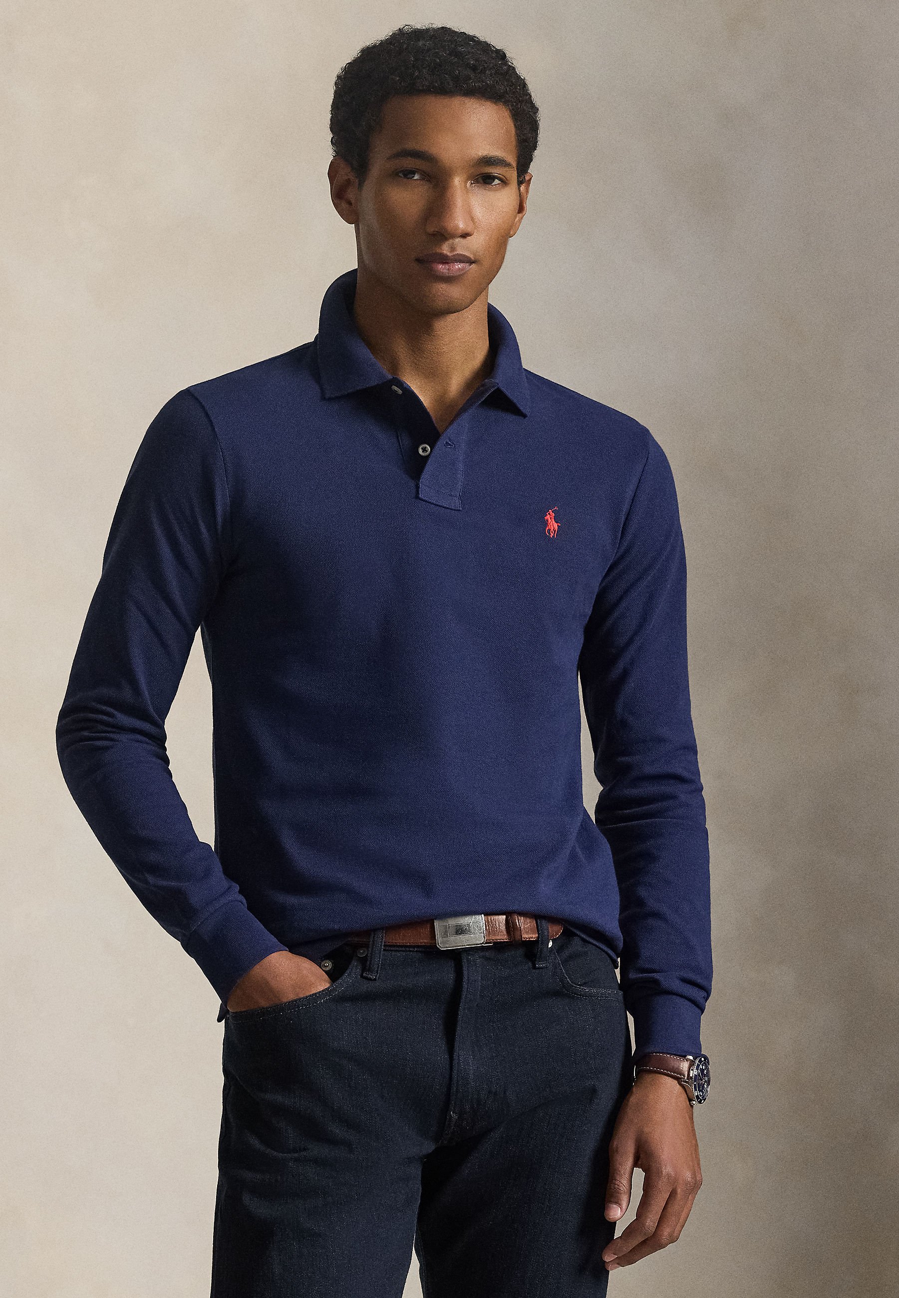 Polo Ralph Lauren SLIM FIT LONG-SLEEVE POLO SHIRT - Langarmshirt