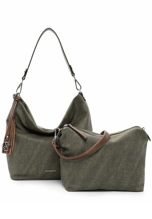 ELKE - Handbag - oliv cognac