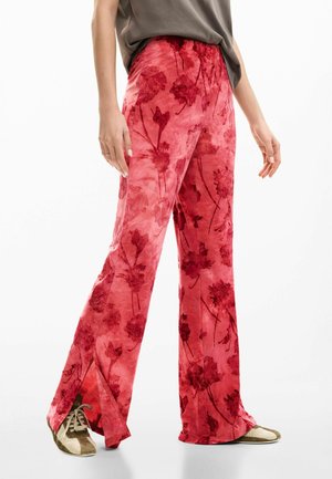 FLORAL TEXTURE - Stoffhose - pink