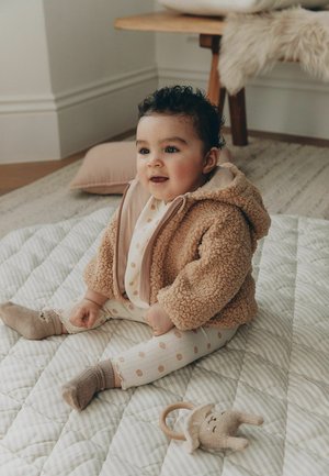 Next, REGULAR FIT - BABY JACKET - Fleece jacket - neutral borg bunny embroidered back popper through