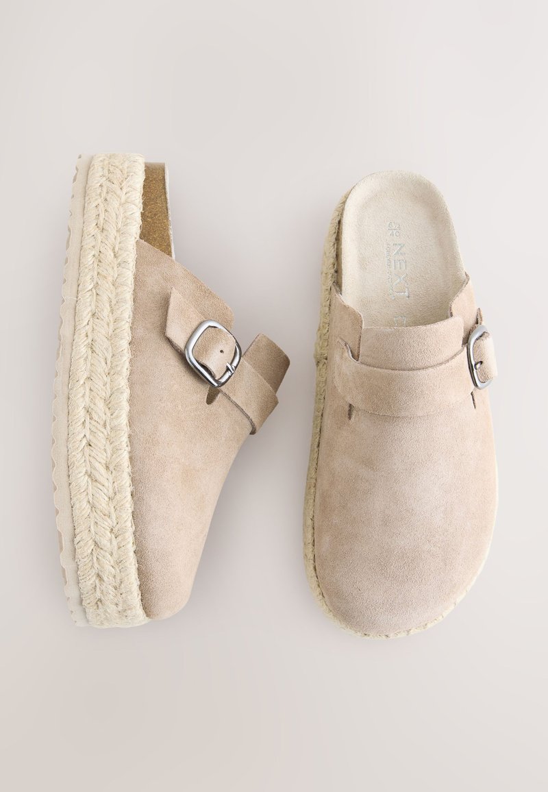 Next REGULAR FIT FOREVER COMFORT ROUND TOE CHUNKY - Mules - neutral ...