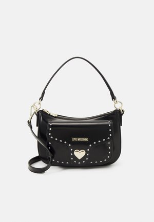 HEART SHAPED STUDDED TOP HANDLE - Kabelka - black