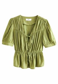 Next FRONT TEXTURED SHORT SLEEVE REGULAR FIT - Blúz - green