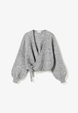 Noella, N-MAELEE KNIT CARDIGAN - Ζακέτα - medium grey melange