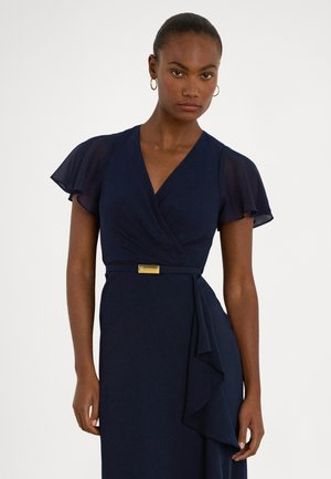 BELTED GEORGETTE FLUTTER SLEEVE GOWN - Ballkleid - lighthouse navy