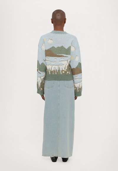 Holzweiler TINE LANDSCAPE CREW NECK - Strickpullover - blue