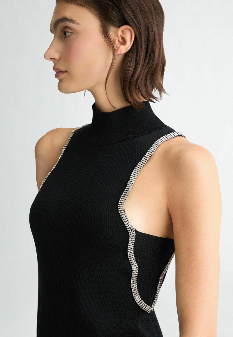 LIU JO WITH RHINESTONES Abito in maglia black/nero Zalando