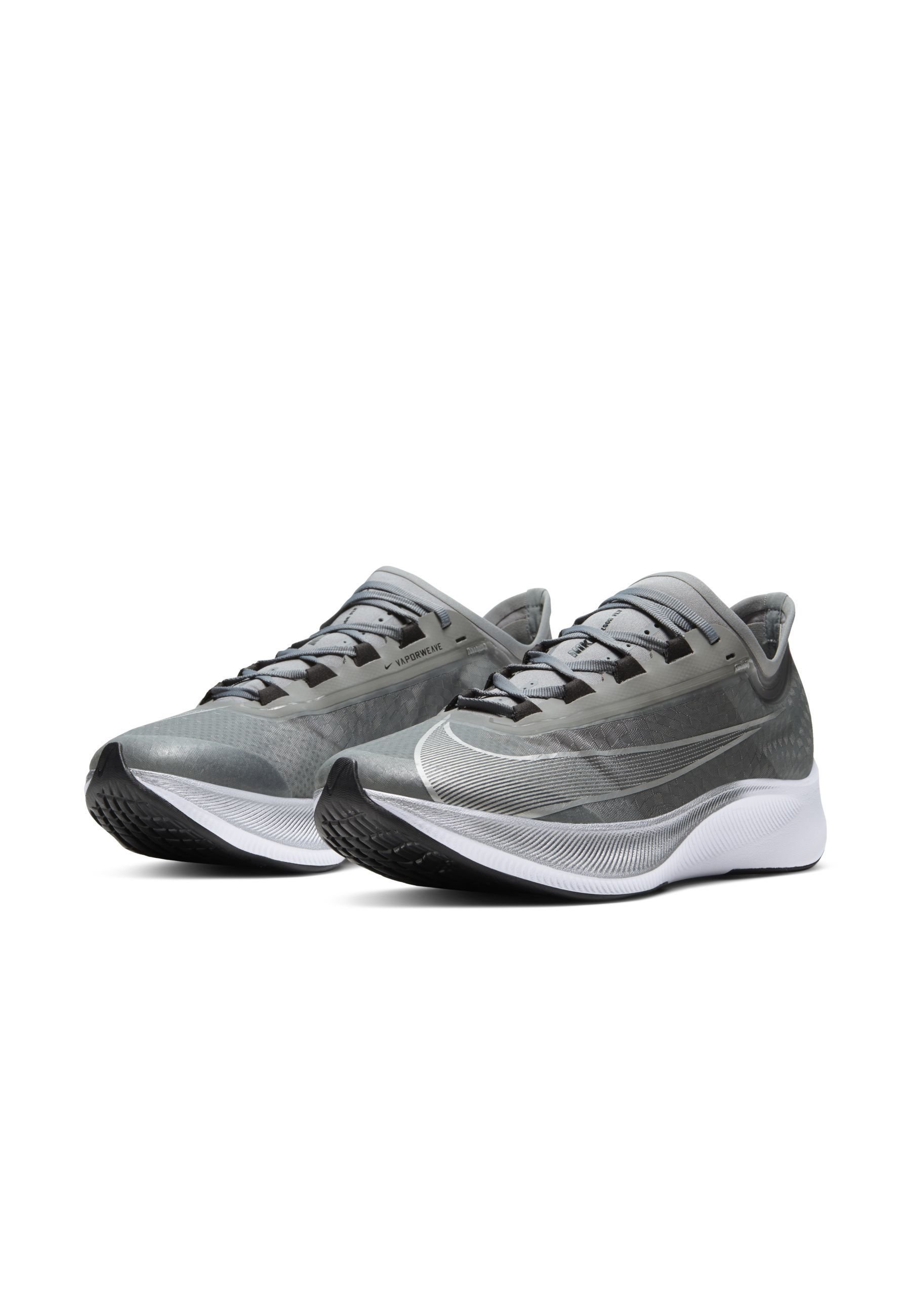 Nike Performance ZOOM FLY 3 - Hardloopschoenen neutraal - particle  grey/black/white/metallic silver/lichtgrijs - Zalando.nl
