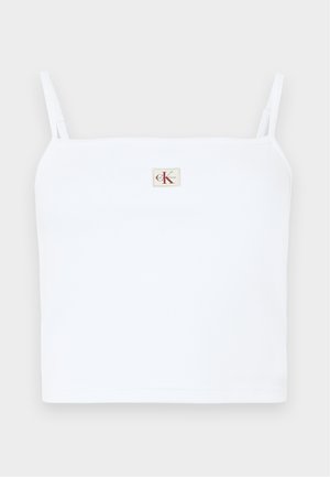 Calvin Klein Jeans WOVEN LABEL - Top - brilliant white