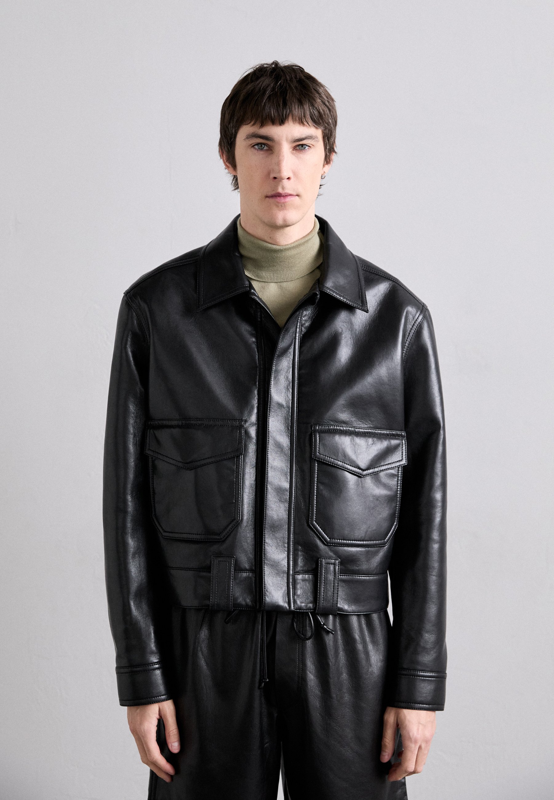 Nanushka RUBEN JACKETS - Faux leather jacket - black - Zalando.co.uk