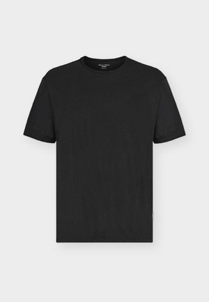 Marc O'Polo DENIM, T-SHIRT, SSL, RAW CUT, RELAXED FIT - Βασικό μπλουζάκι - black