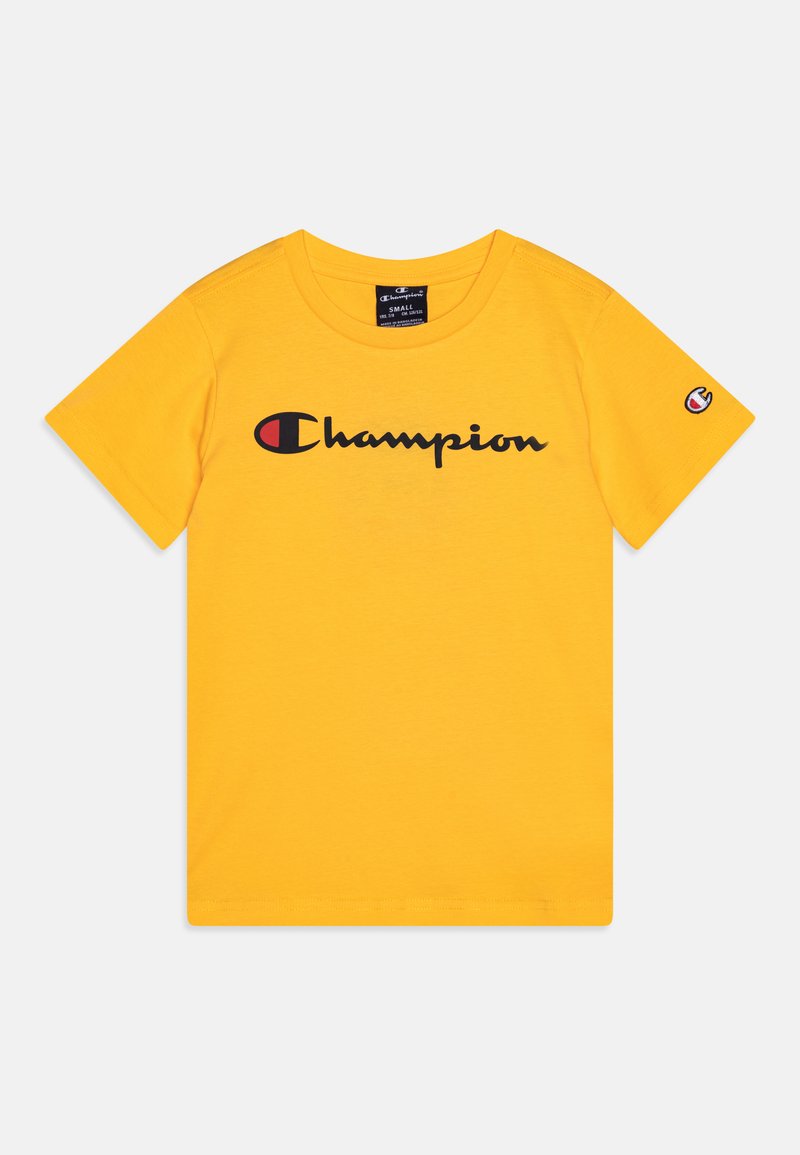 Champion ICONS CREWNECK LARGE LOGO - Camiseta estampada - yellow