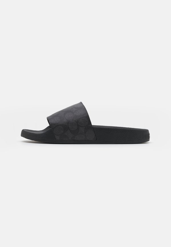 SIGNATURE COATEDPOOL SLIDE - Mules - charcoal
