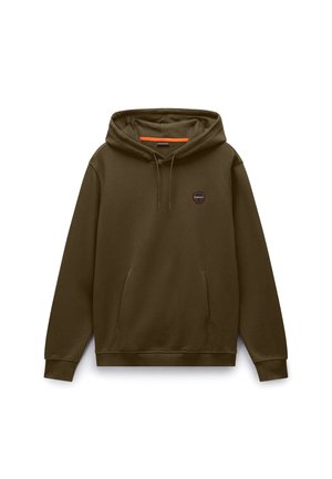 Napapijri BADGE - Φούτερ με κουκούλα - dark olive