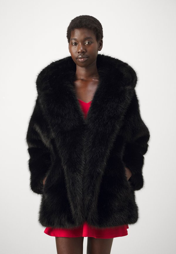 EXCLUSIVE FAUX FUR BOULDER - Winter coat - noir2