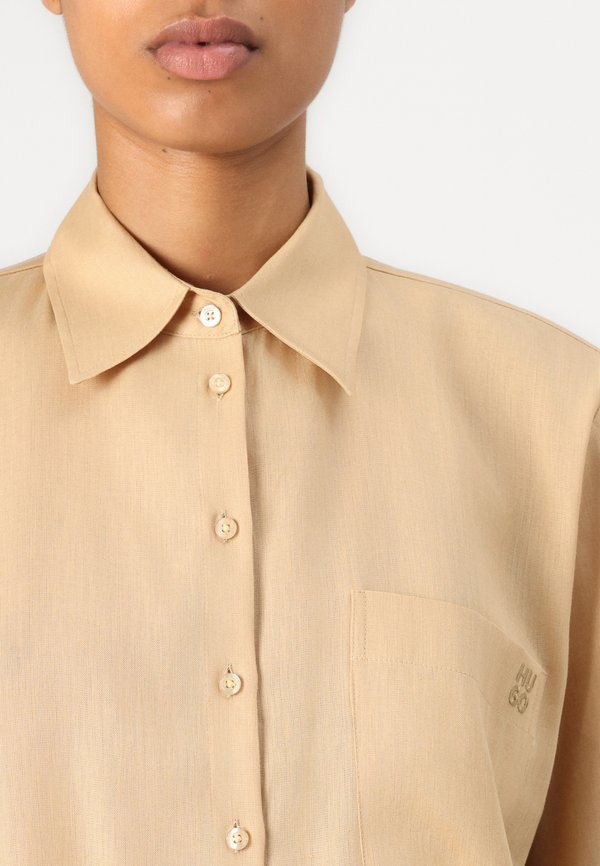 EVONA - Button-down blouse - open beige3