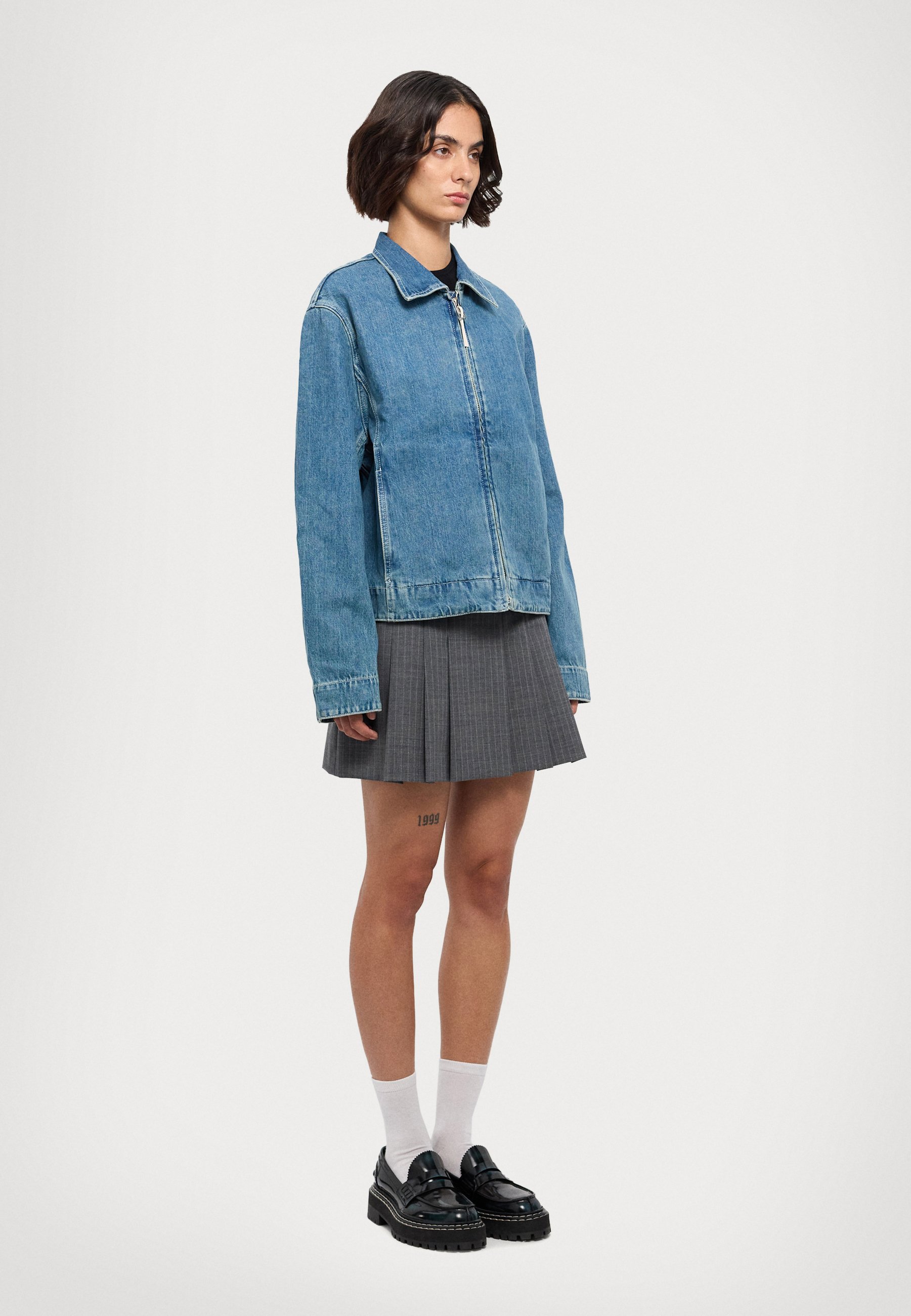 Sunnei Bomber Jacket - light washed denim/blue - Zalando.co.uk